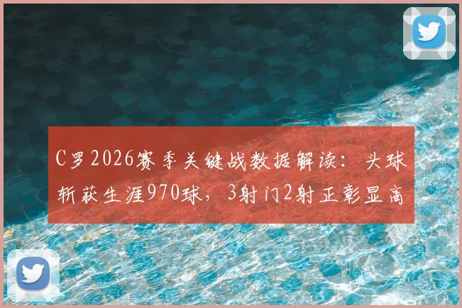 C罗2026赛季关键战数据解读：头球斩获生涯970球，3射门2射正彰显高效终结能力